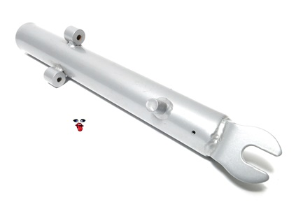 tomos OEM super tom fork bottom - WITH BRAKE TAB / SILVER