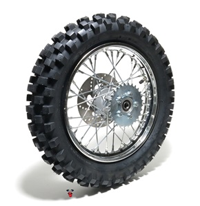 OEM complete tomos MC50 senior pro 12" rear spoke wheel - with DISK brake rotor