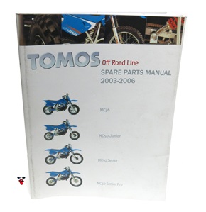 tomos OEM OFF ROAD moped line spare parts manual 2003-2006