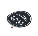 MOPED THREADS tomos logo patch - black n white