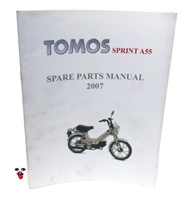 tomos OEM sprint a55 spare parts manual 2007