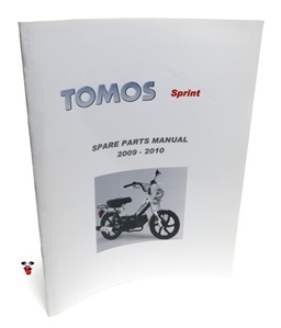 tomos OEM sprint spare parts manual 2009-2010