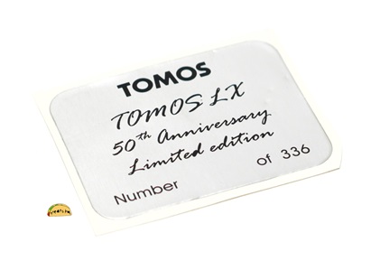 tomos OEM 50th aniversary limited edition sticker - number ? of 336