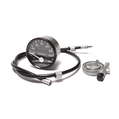peugeot transval 160kmh speedometer + drive + cable set - round