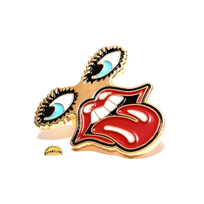 treat FACE pin - gold