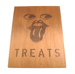 treats wooden sign
