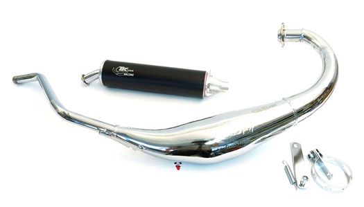 turbo kit race pipe for derbi GPR and cagiva MITO 50 - chrome version