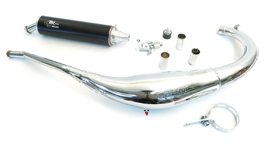 turbo kit race pipe for aprilia RS50 - chrome "high" version