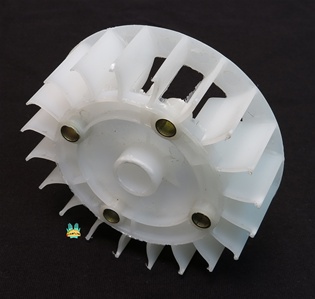 universal plastic flywheel fan - 110mm
