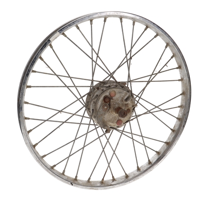 USED Puch 17" spoke front wheel - THIN rim w/ brake plate