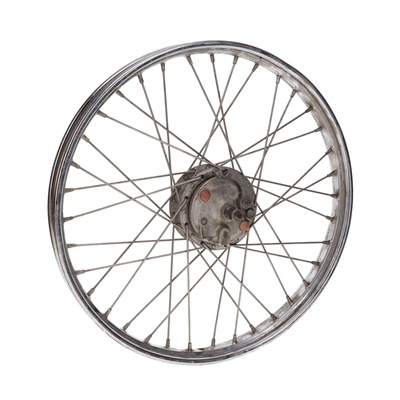 USED Puch 17" spoke front wheel - WIDE rim-with brake plate