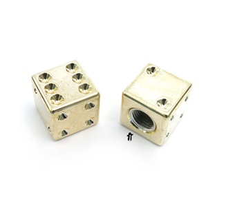 GOLD DICE valve stem caps