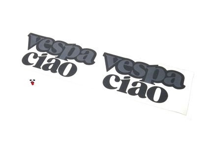 vespa ciao decal - black n grey