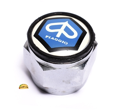 NOS vespa ciao / bravo / grande fork nut WITH EMBLEM