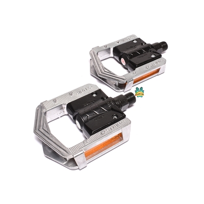 wellgo FOLDING pedals - black and silver