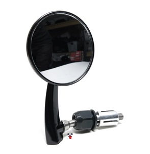 black whisker bar end mirror