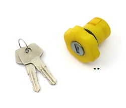 yellow locking gas cap