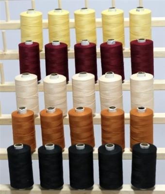ThreadNanny 25 Large Spools of 3-PLY Polyester Sewing Quilting Serger Thread