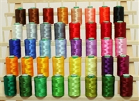 40 Large Vibrant Colors Embroidery Thread Set