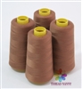 4 Large Cones of Polyester thread in Brown with 3000 yards each