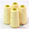 4 Large Cones of Polyester thread in Cream with 3000 yards each