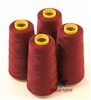 4 Large Cones of Polyester thread in Maroon with 3000 yards each