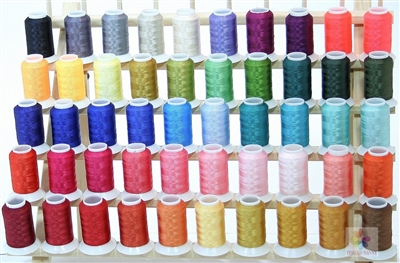 50 Cones Polyester Embroidery Thread in Brother Colors