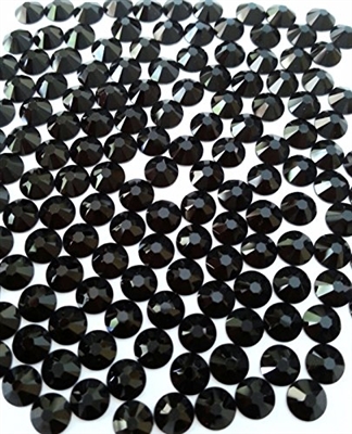 ThreadNanny CZECH Quality 10gross (1440pcs) HotFix Rhinestones Crystals - 5mm/20ss, JET BLACK Color
