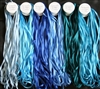 ThreadNanny 6 Spools of Blue Tone 100% Pure Silk Ribbon