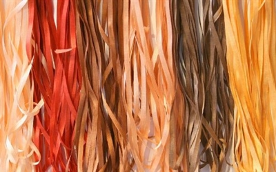 ThreadNanny 6 Spools of Brown Tone 100% Pure Silk Ribbon