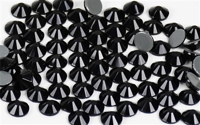 HotFix Rhinestones Crystals - 6mm/30ss Czech Quality 2gross (288 pcs) Jet Black Color from ThreadNanny