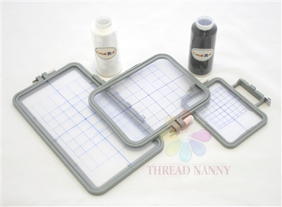 ThreadNanny 3-Hoop Set for Machine Embroidery