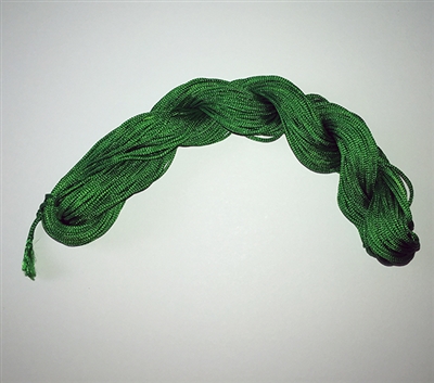 ThreadNanny 25 Yards of 2mm Satin Chinese Knot Cord in Emerald Green