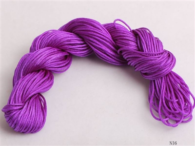 ThreadNanny 25 Yards of 2mm Satin Chinese Knot Cord in Purple