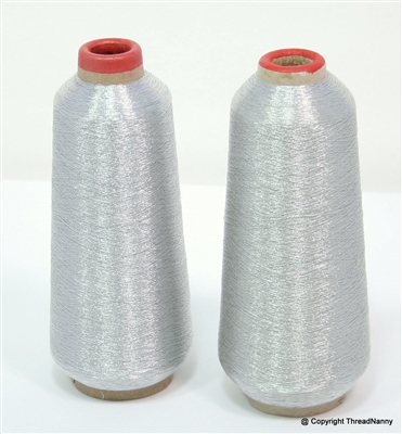 Silver Metallic Embroidery Thread Spools from ThreadNanny