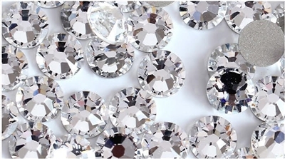 ThreadNanny CZECH Quality 2gross (288 pcs) HotFix Rhinestones Crystals - 6mm/30ss, Crystal/Clear Color