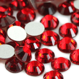 ThreadNanny CZECH Quality 10gross (1440pcs) HotFix Rhinestones Crystals - 5mm/20ss, RED Color