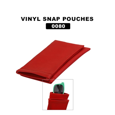 red vinyl pouches
