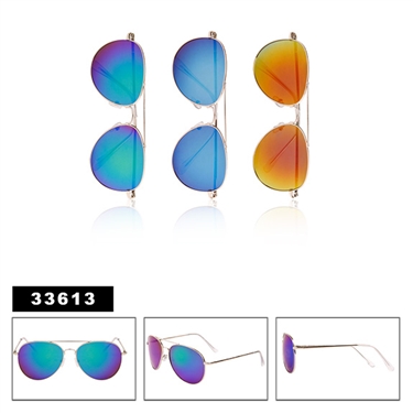 Wholesale Aviator Sunglasses with Mirrored Lens