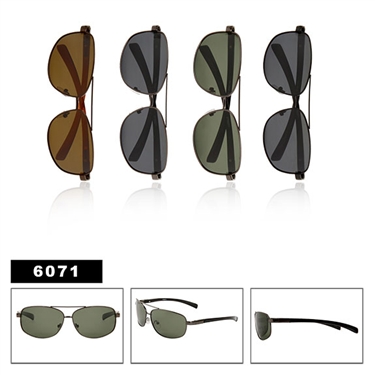 Polarized Aviator Sunglasses with Spring Hinges