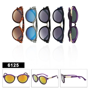 Ladies Round Fashion Sunglasses - 6125