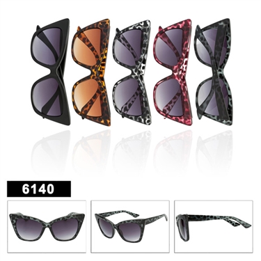 Ladies Animal Printed Clear Sunglasses