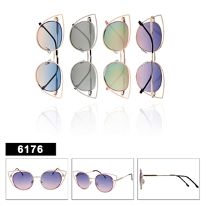 Mirrored Cat Eye Sunglasses 6176