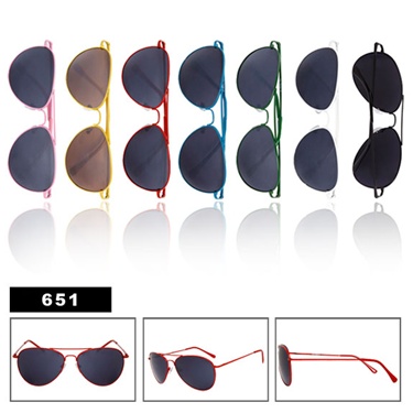 Colored framed aviator sunglasses wholesale