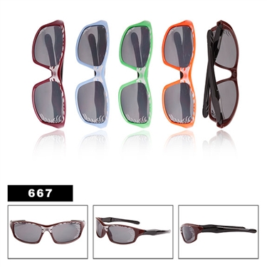 Check out these sporty flame kid sunglasses.