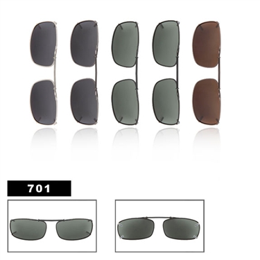 Wholesale Polarized Clip Ons Metal Slide Style 701