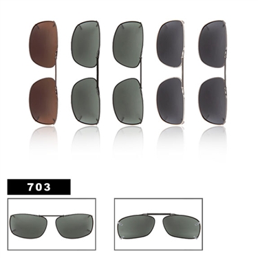 Wholesale Polarized Clip Ons Metal Slide Style 703