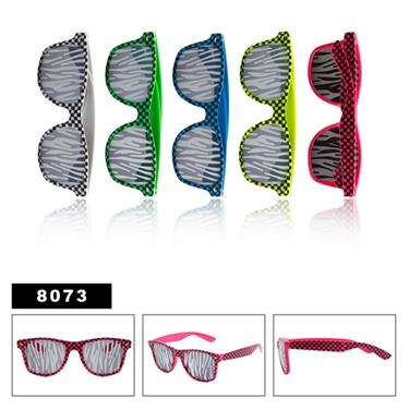 Zebra Lenses Checkered California Classics Sunglasses