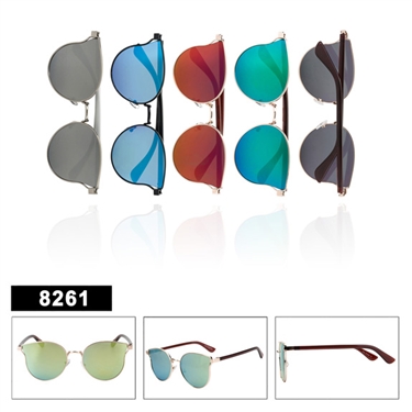 Ladies Retro Mirrored Sunglasses