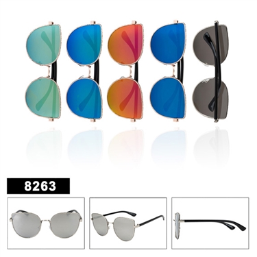 Ladies Retro Mirrored Sunglasses